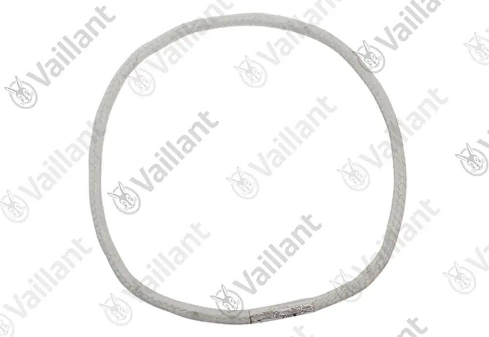 Vaillant Dichtschnur in runder Form, geeignet für Flanschanwendungen, beige Farbe und geflochtenes Design.